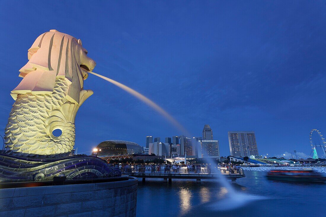 Singapore, Merlion Park, Merlion Fountain