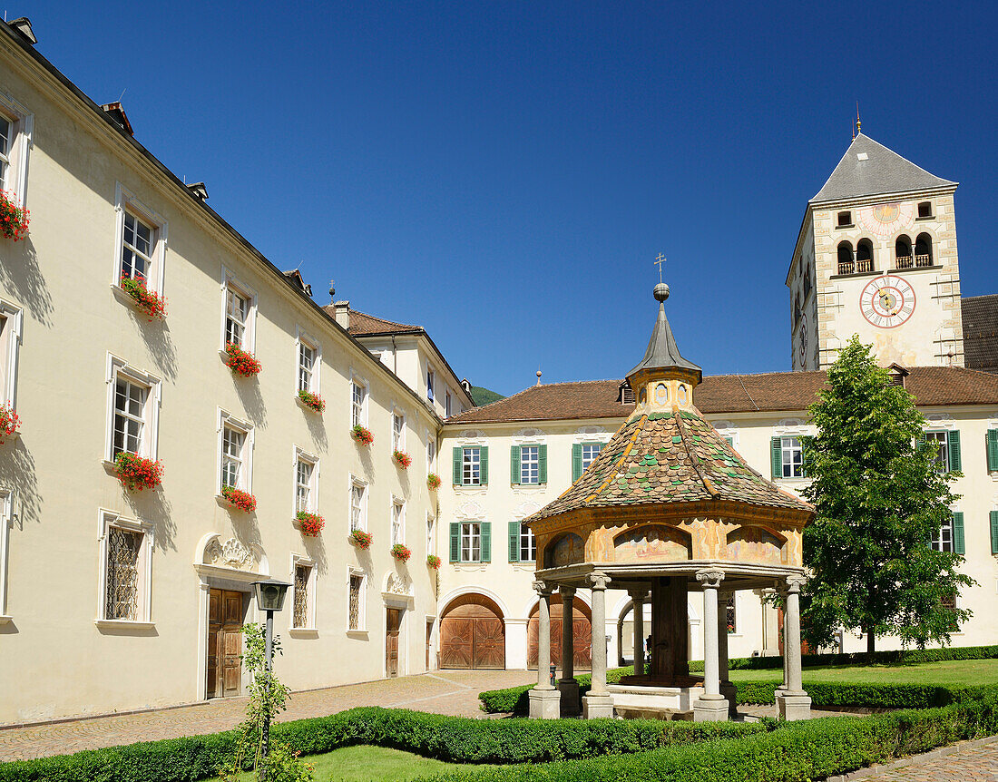 Courtyard of Neustift Convent, Neustift Convent, Brixen, South Tyrol, Italy