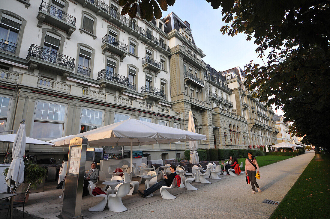 Hotel National an der Seepromenade, Luzern, Schweiz, Europa