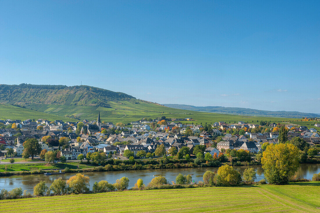 View at Leiwen, Moselle, Rhineland-Palatine, Germany