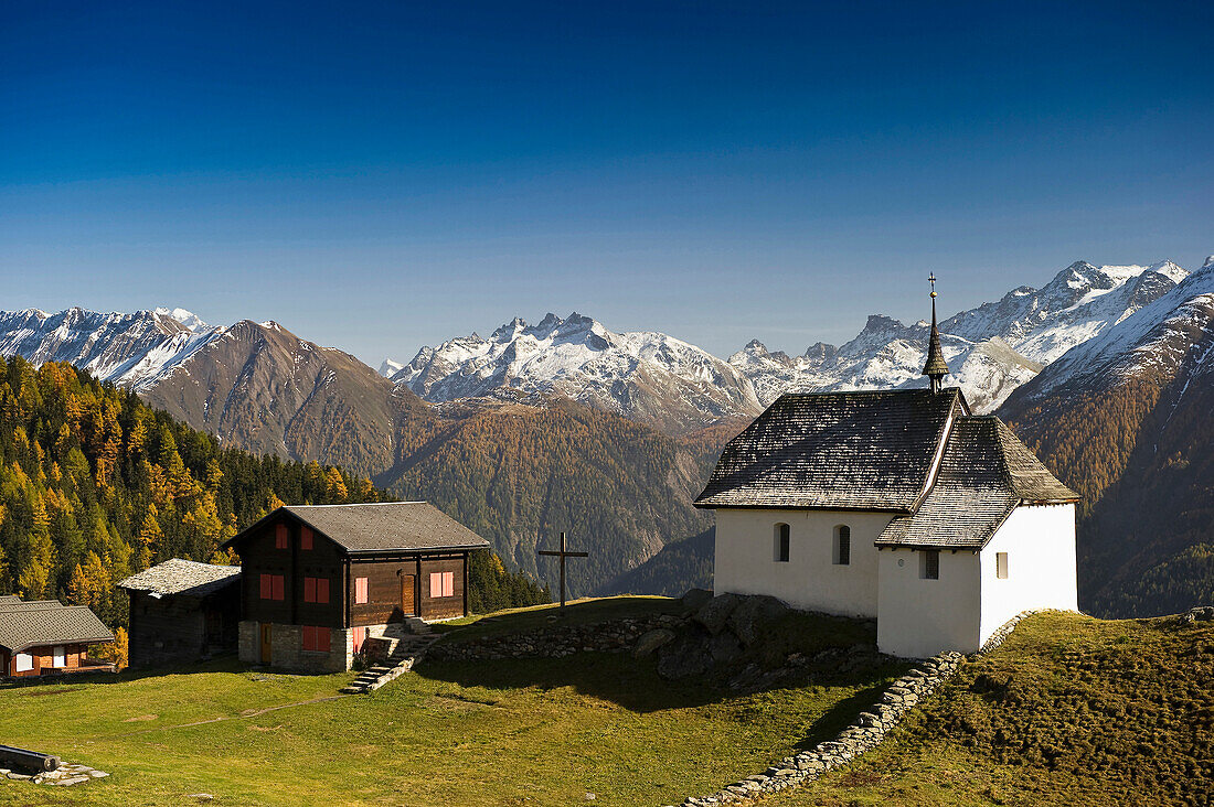 Bergdorf auf der Bettmeralp, Kanton Wallis, Schweiz, Europa