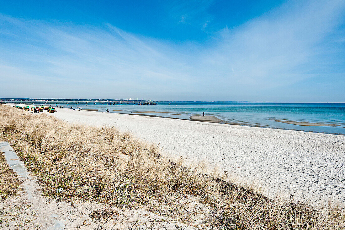 Sandy beach in Scharbeutz, Schleswig Holstein, Germany