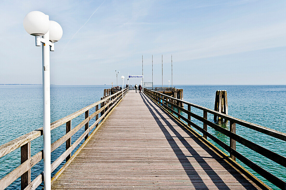 Wooden pier in Scharbeutz, Schleswig Holstein, Germany