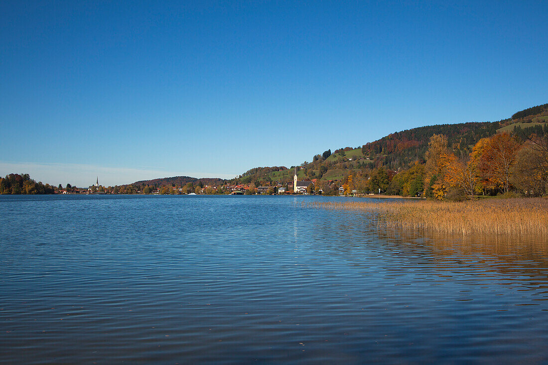 Schliersee in autumn, Upper Bavaria, Germany, Europe