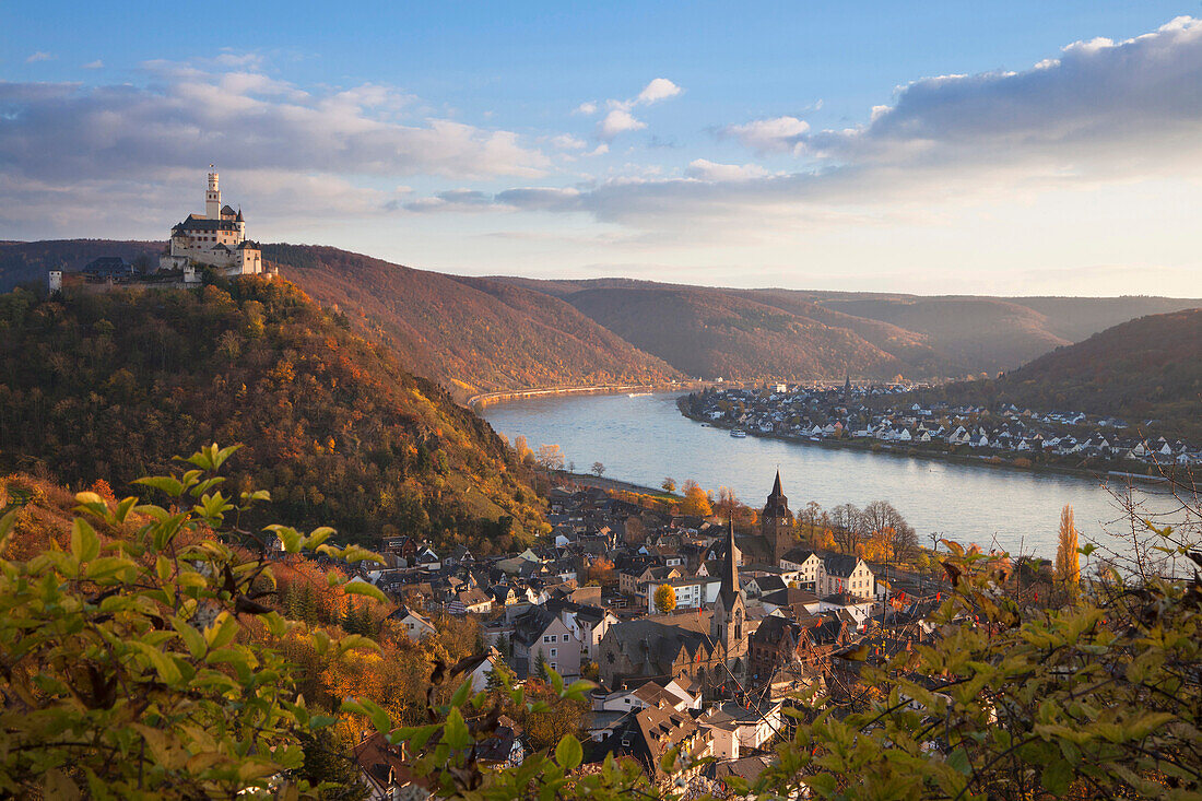 Marksburg, bei Braubach, Rhein, Rheinland-Pfalz, Deutschland