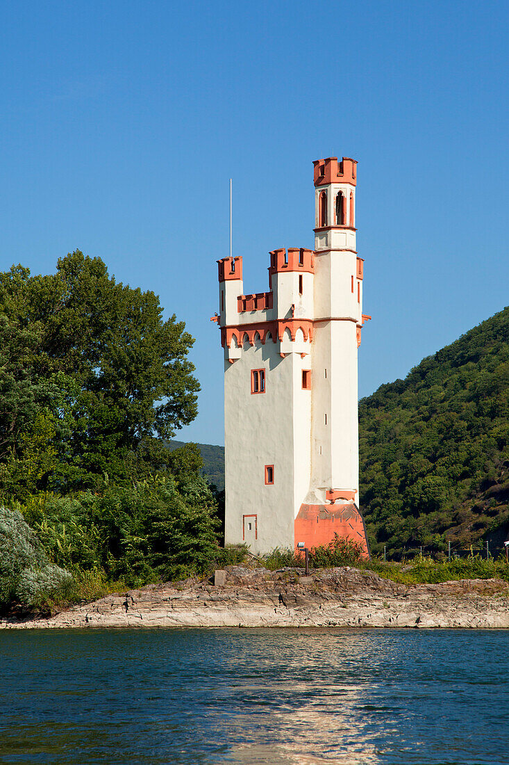 Mäuseturm, Unesco Weltkulturerbe, bei Bingen, Rhein, Rheinland-Pfalz, Deutschland