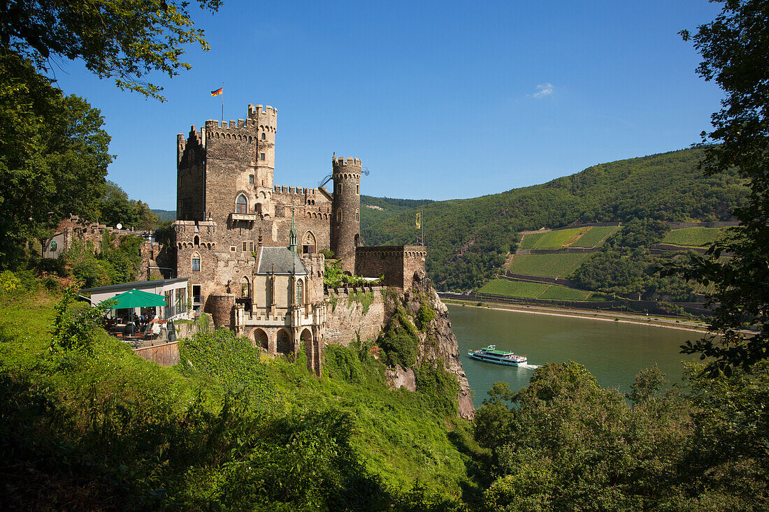 Burg Rheinstein, Rhein, Rheinland-Pfalz, Deutschland