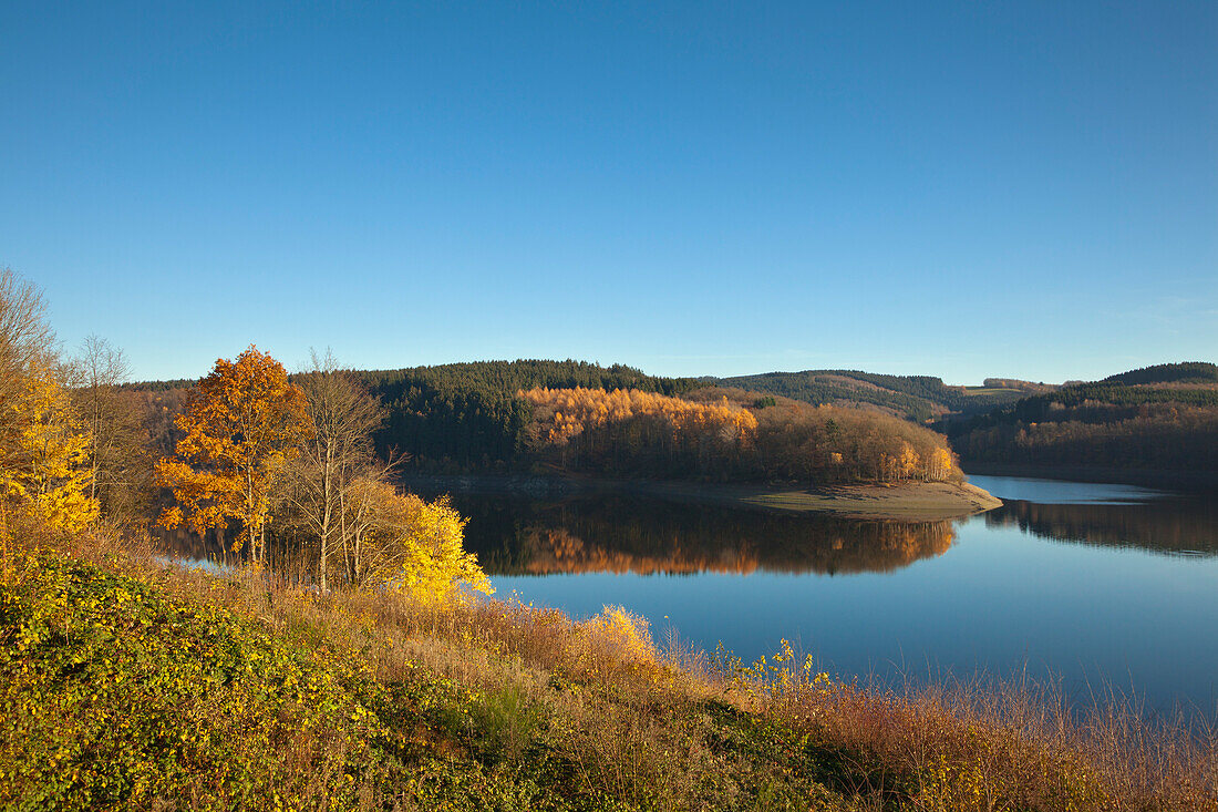 Lake Bigge, near Attendorn, Sauerland region, North Rhine-Westphalia, Germany