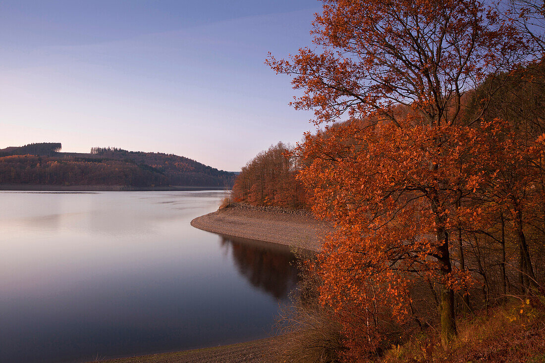 Lake Bigge, near Attendorn, Sauerland region, North Rhine-Westphalia, Germany