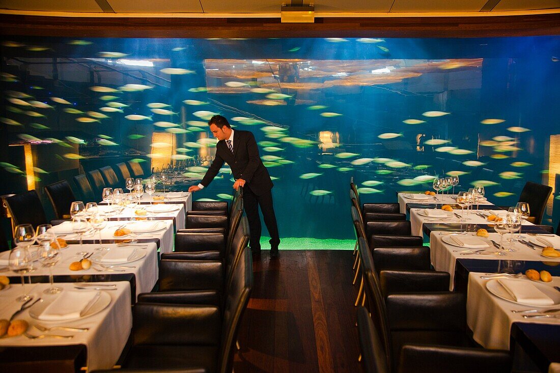 Restaurant Submarino L´Oceanographic  Oceanographic  City of Arts and Sciences  Architect Felix Candela  Valencia  Comunidad Valencia  Spain  Europe