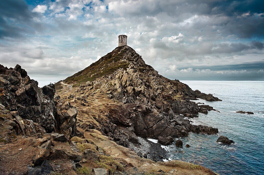 Iles Sanguinaires and Genoese watchtower  Corsica Island  France.