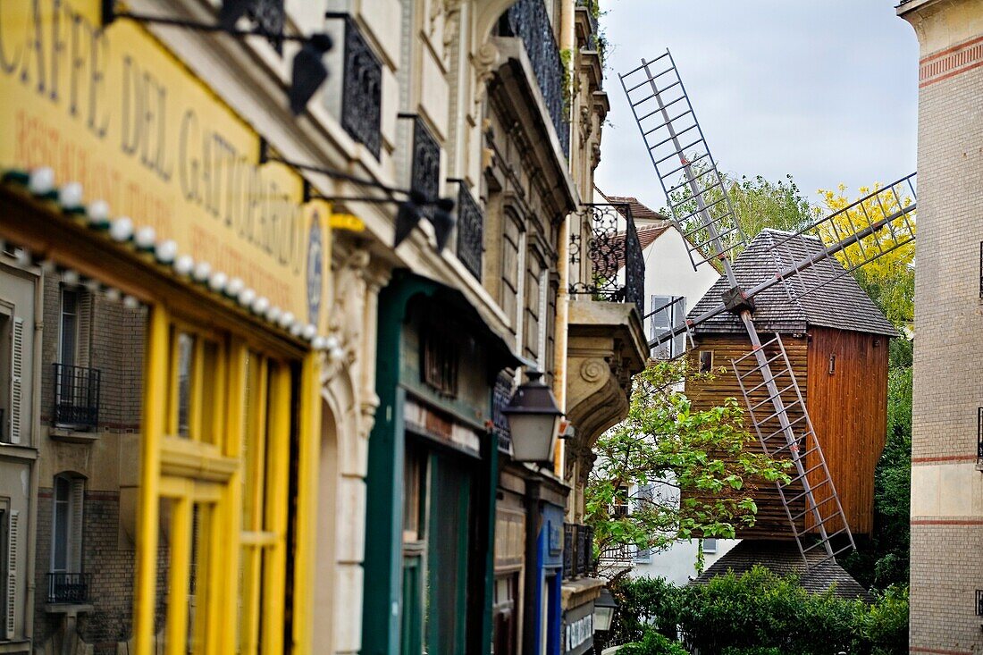 Moulin wind mill, Montmartre, Paris, France.