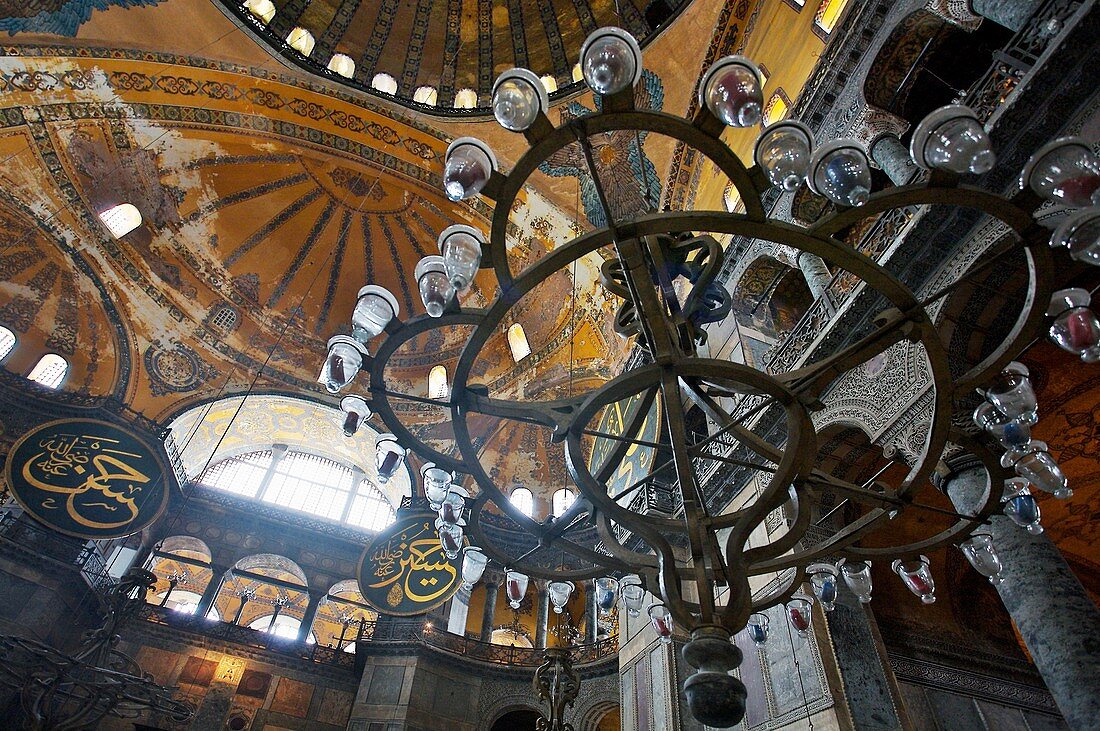 Interior of St  Sophia mosque  Istanbul  Turkey.