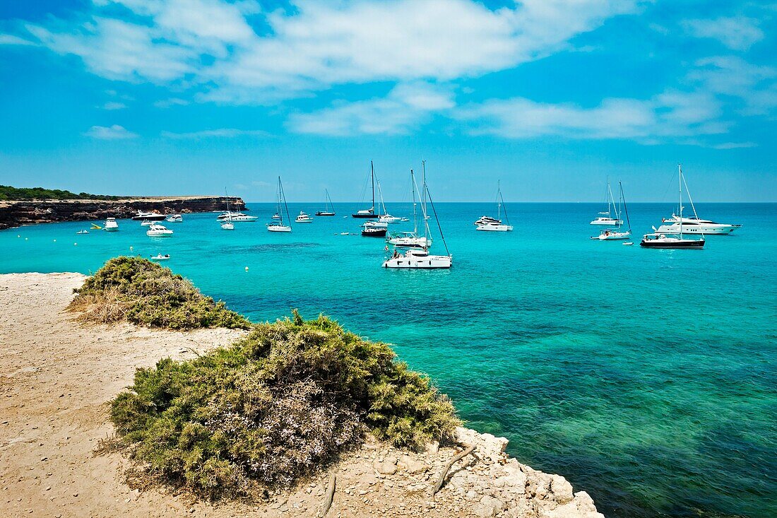 Es Ca Mari beach, Formentera, Balearic Islands, Spain.