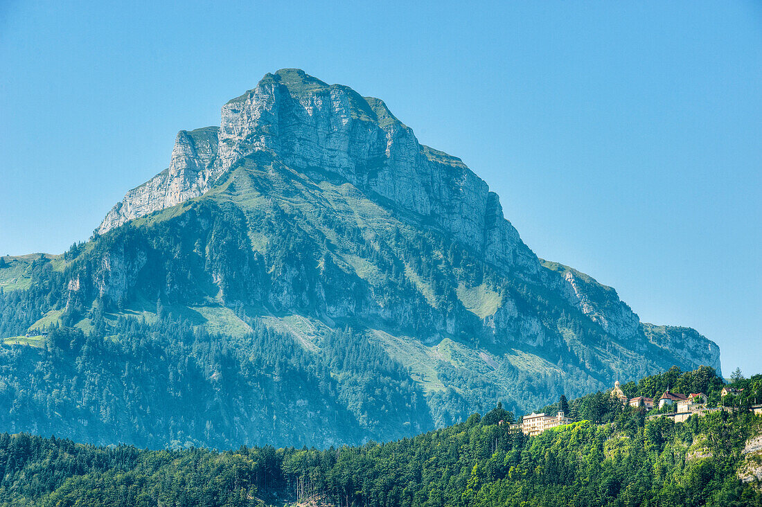 Seelisberg with Niederbauen Chulm mountain, Lake Lucerne, Uri, Switzerland, Europe