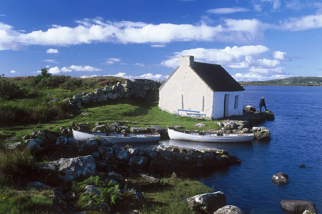 Europa, Großbritannien, Irland, Co. Galway, Connemara, Cottage bei Casla