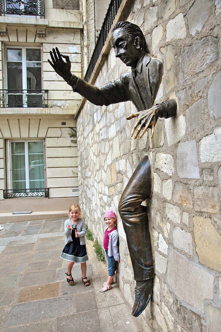 Statue On The Place Marcel-Ayme In Montmartre, Paris, (75), Ile De France, France