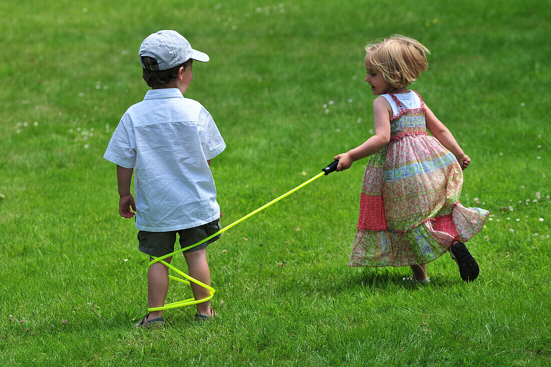 Children Playing With A Jump Rope