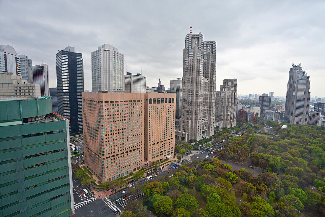 Japan, Tokyo City, Shinjuku District, West Side, Central Park, City Hall Bldg.