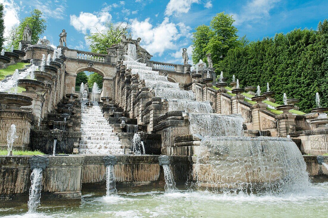 France, Hauts de Seine, Park of Saint-Cloud, the Big Waterfall