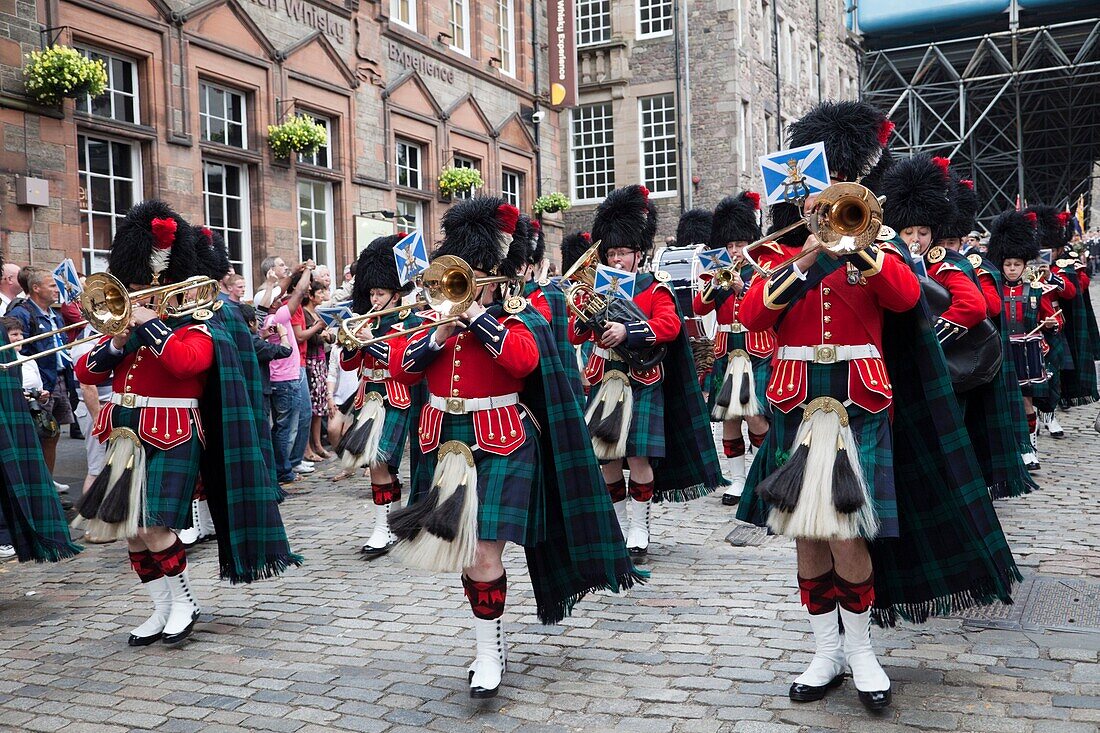 Scotland,Edinburgh,The Royal Mile,Military Parade