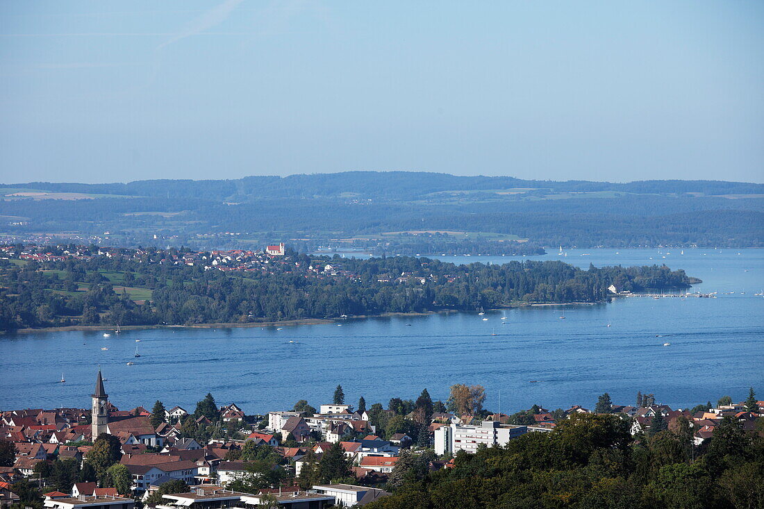 View to Hoeri, Horn over Steckborn, Lake of Constance, Canton Thurgau, Switzerland