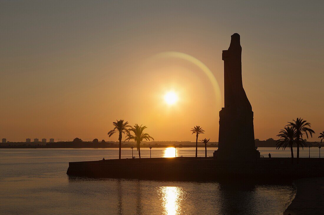 Columbus Monument sculpted by Gertrude V  Whitney at Punta del Sebo near Huelva, Huelva Province, Andalusia, southern Spain