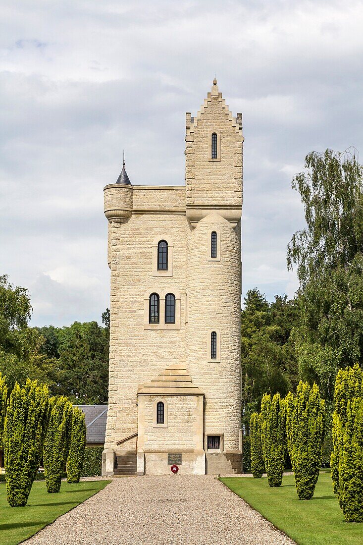 Ulster Memorial Tower WW1 dedicated to the 36th Ulster Division, Thiepval, Somme, Picardy, France