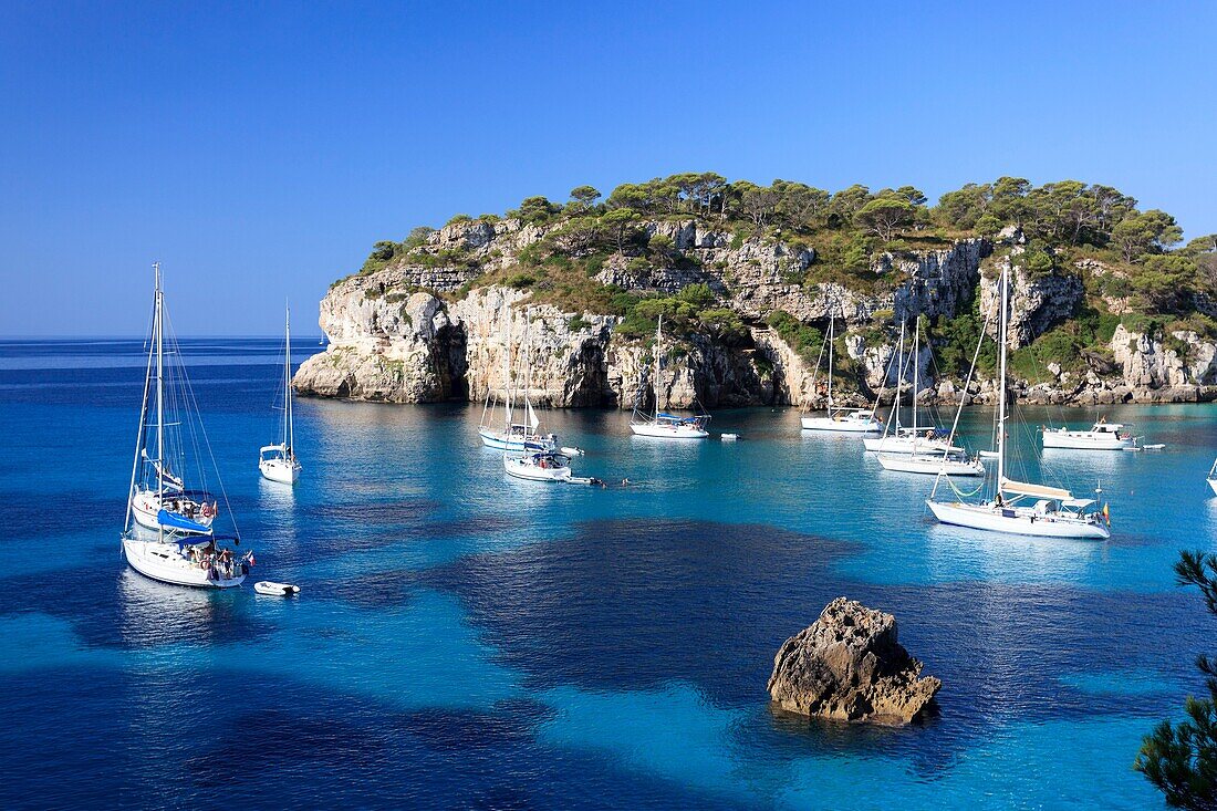 Spain, Balearic Islands, Cala Macarella Beach