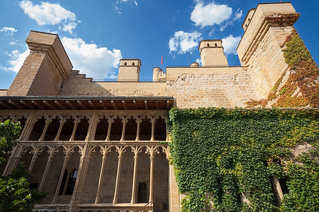 Main facade of Olite´s Castle, Navarre, Spain