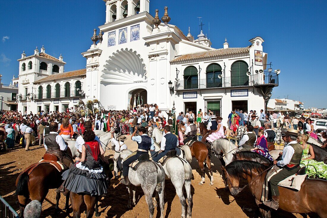 Pilgrims, El Rocio Festival, Huelva Province, Andalucia, Spain