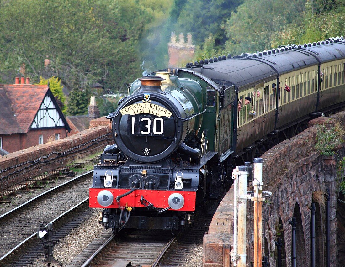 GWR 4-6-0 No  6024 King Edward the 1st arrives at Bewdley on the Severn Valley Railway, Worcestershire, England, Europe