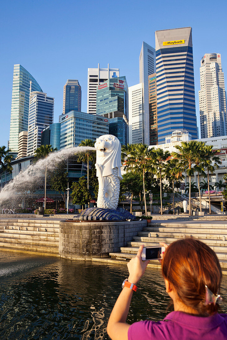 Asia, Singapore, Merlion, Merlion Statue, City Skyline, Cityscape, Skyscrapers, Modern Buildings, Hi_rise, Tourism, Holiday, Vacation, Travel. Asia, Singapore, Merlion, Merlion Statue, City Skyline, Cityscape, Skyscrapers, Modern Buildings, Hi_rise, Touri