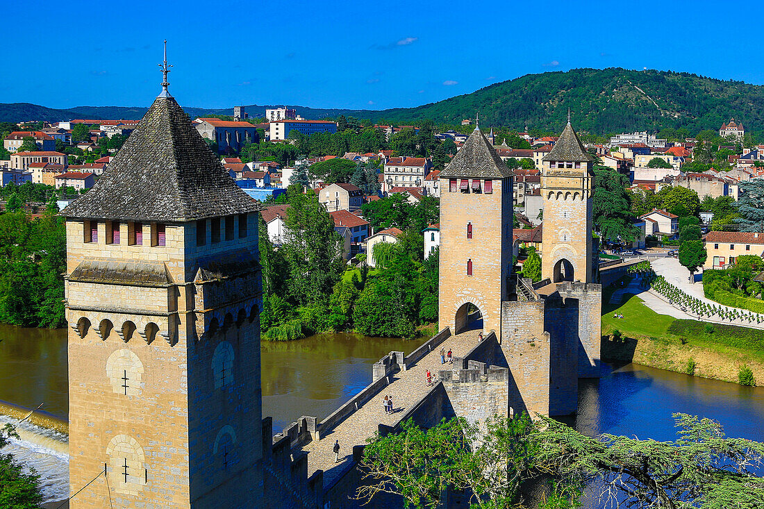 France, Europe, travel, Cahors, Louis Philippe, architecture, bridge, control, tower, gate, history, medieval, middle age, Santiago trail, skyline, templar. France, Europe, travel, Cahors, Louis Philippe, architecture, bridge, control, tower, gate, histor