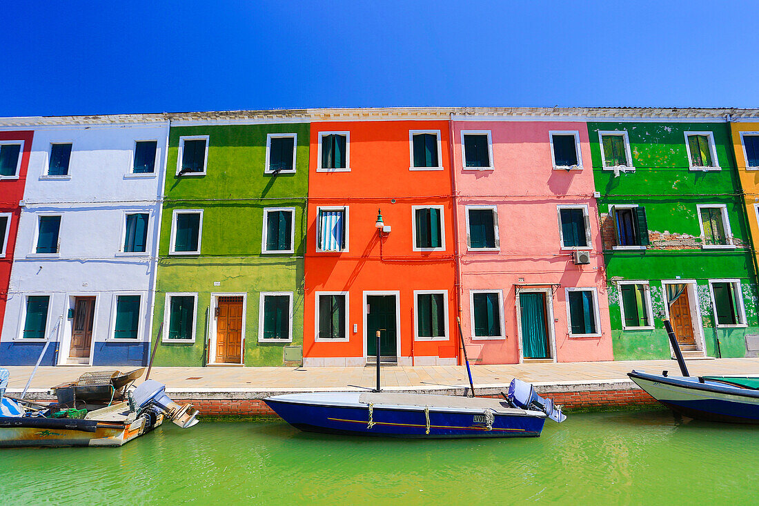 Italy, Europe, travel, Venice, Burano architecture, boats, canal, colourful, colours, tourism, houses. Italy, Europe, travel, Venice, Burano architecture, boats, canal, colourful, colours, tourism, houses
