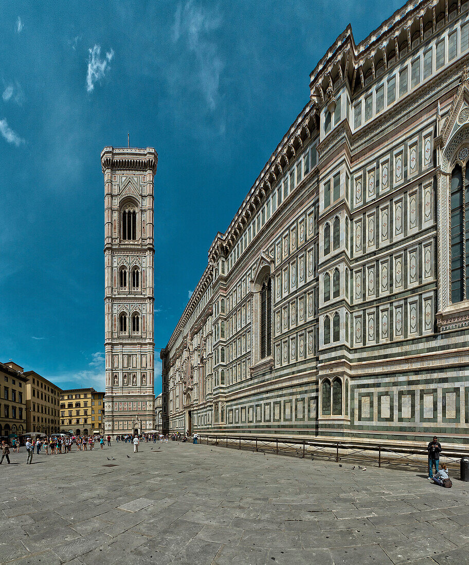 Florence, Italy, Europe, Tuscany, Toscana, cathedral, dome, Santa Maria, Fiore, cathedral, Giotto, bell tower, belfry,. Florence, Italy, Europe, Tuscany, Toscana, cathedral, dome, Santa Maria, Fiore, cathedral, Giotto, bell tower, belfry