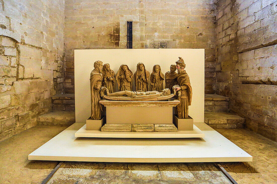 Spain, Europe, Catalonia, Royal Monastery, Vallbona, Vallbona de les Monges, Inside, Church, altar, architecture, art, burial, chapel, Christ, church, Cistercians, history, religion, sculpture, inside. Spain, Europe, Catalonia, Royal Monastery, Vallbona, 