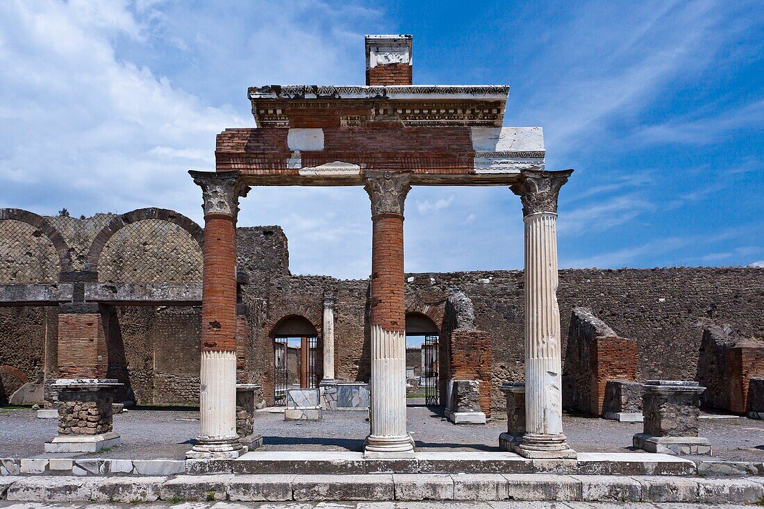 The Forum in the ruins of Pompeii, Italy