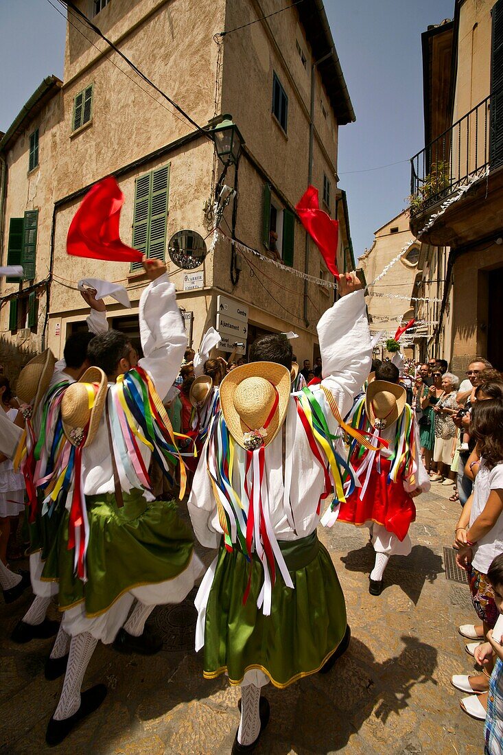 Ball dels cossiers Tanz der Cossiers, Pollensa, Mallorca, Tramuntana-Gebirge, Balearische Inseln, Spanien