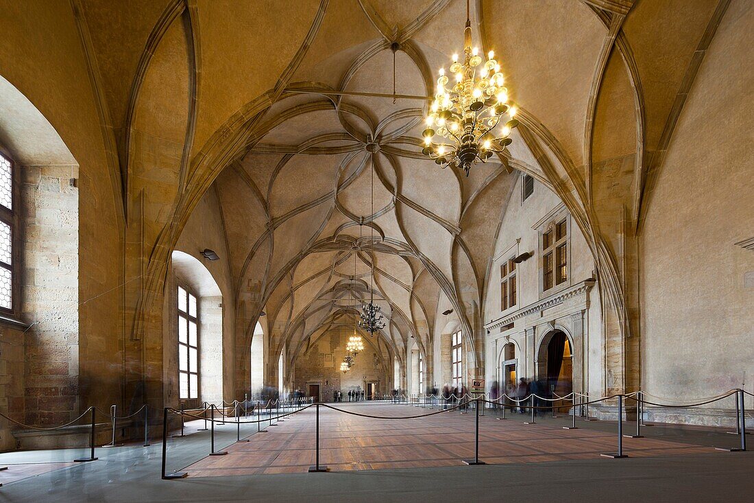 Prague Castle, royal Palace, Vladislav Hall, Prague, Czechia