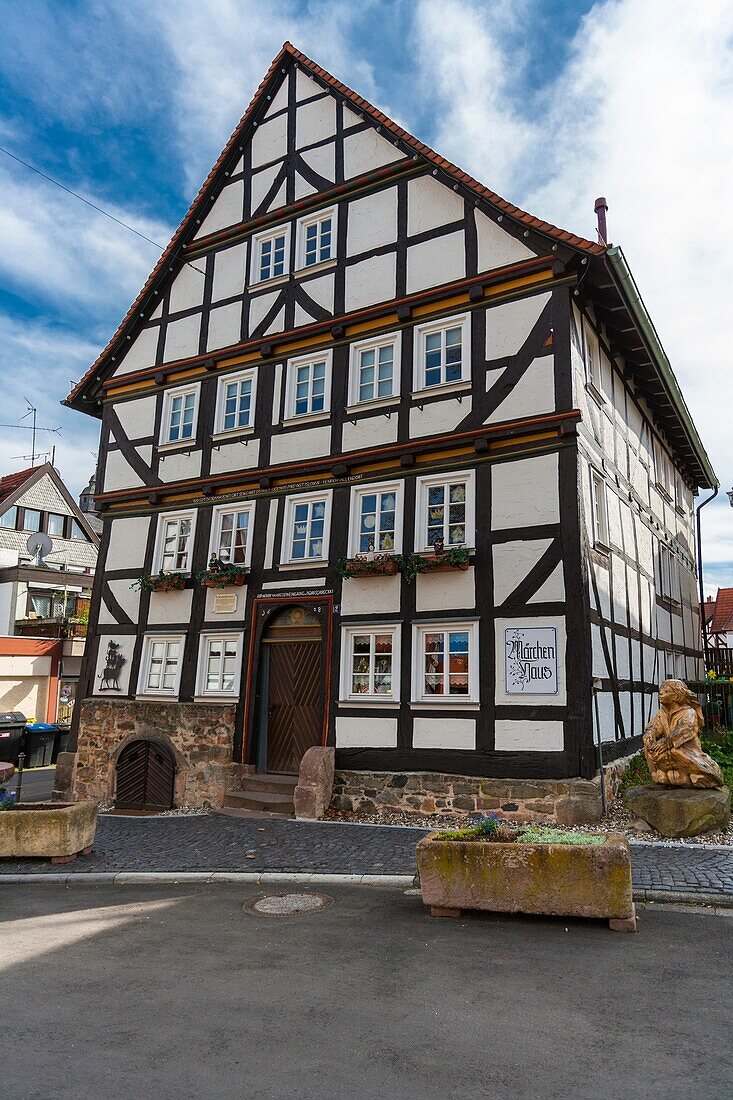 Fairy tale house in Alsfeld on the German Fairy Tale Route, Hesse, Germany, Europe