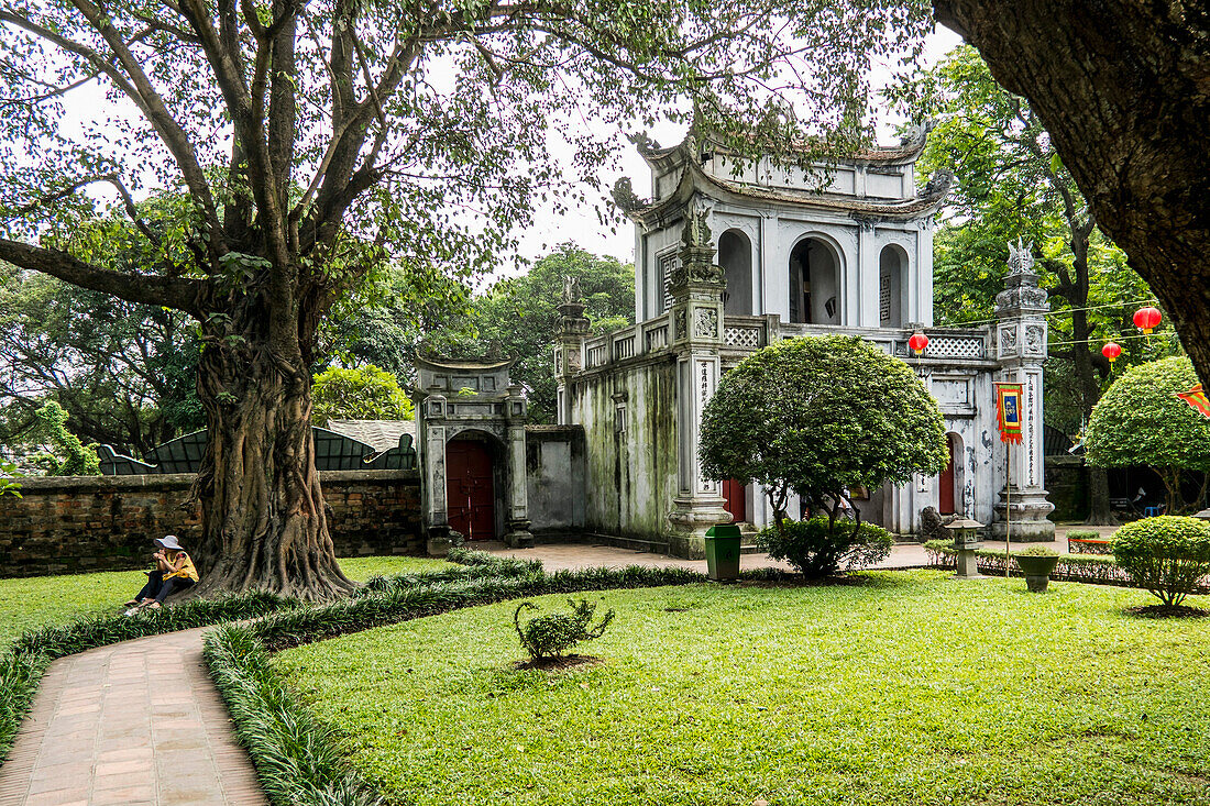 Van Mieu or Temple of Literature in Hanoi, Vietnam, Asia