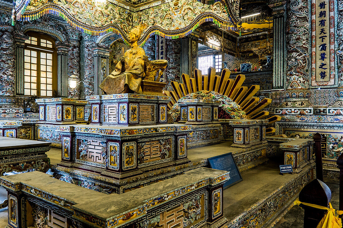Tomb of the emperor Khai Dinh, city of Hue, Vietnam, Asia