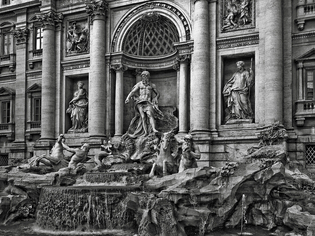 Trevi Fountain, Detail, Rome, Italy