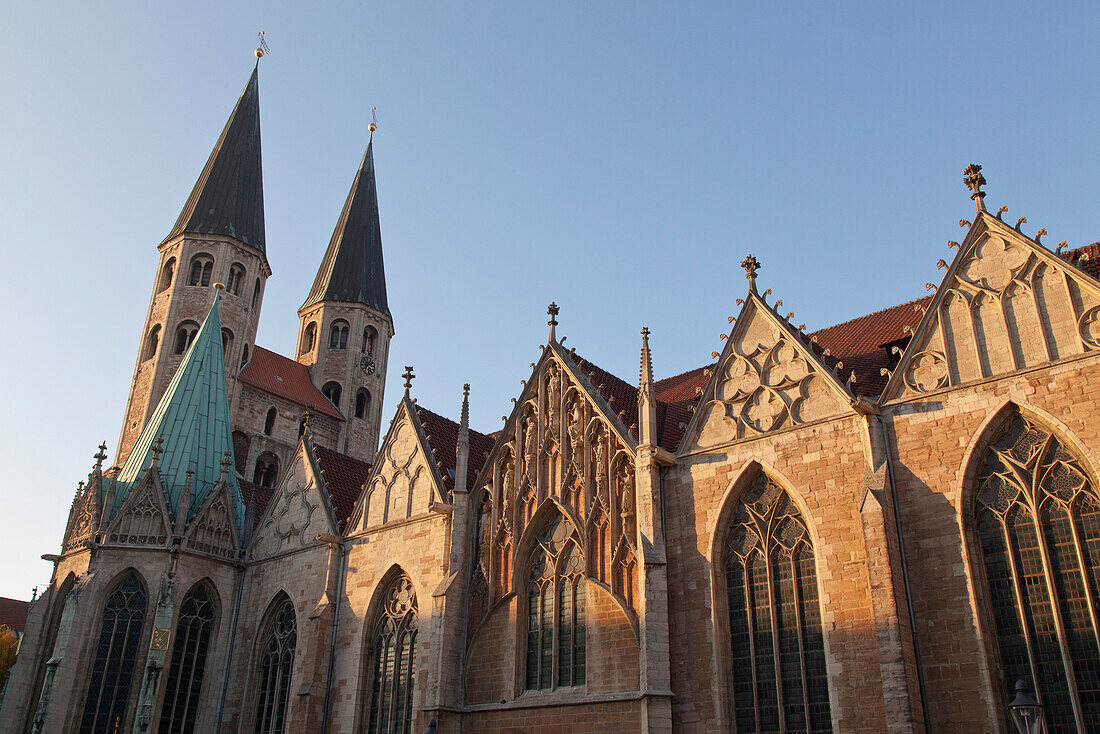 St. Martini church with copper roof, medieval church, Brunswick, Lower Saxony, Germany