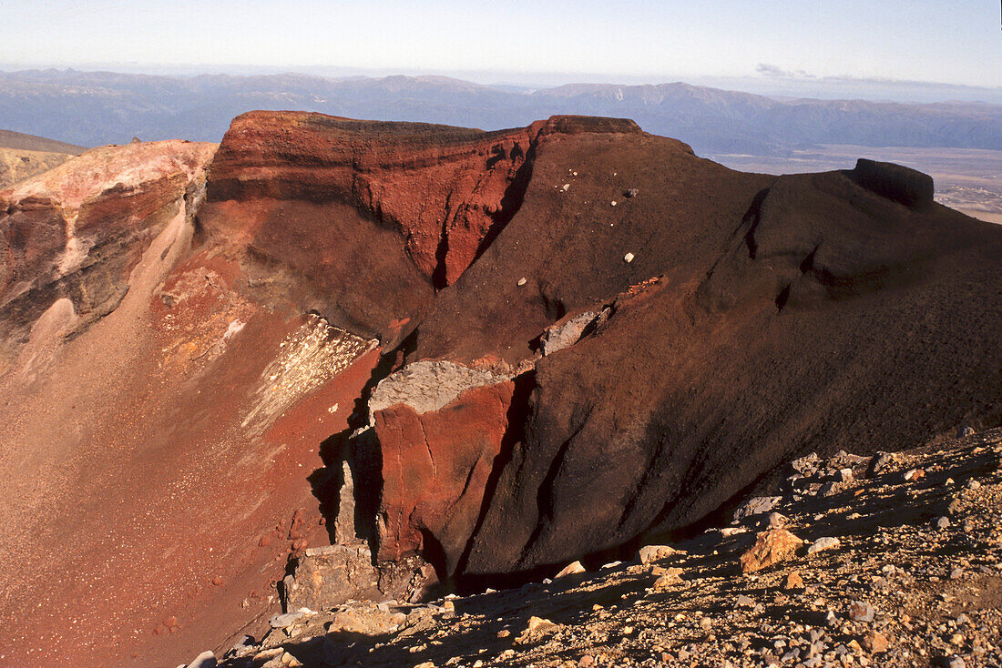 blocked for illustrated books in Germany, Austria, Switzerland: Red crater of Mount Tongariro, Tongariro National Park, North Island, New Zealand