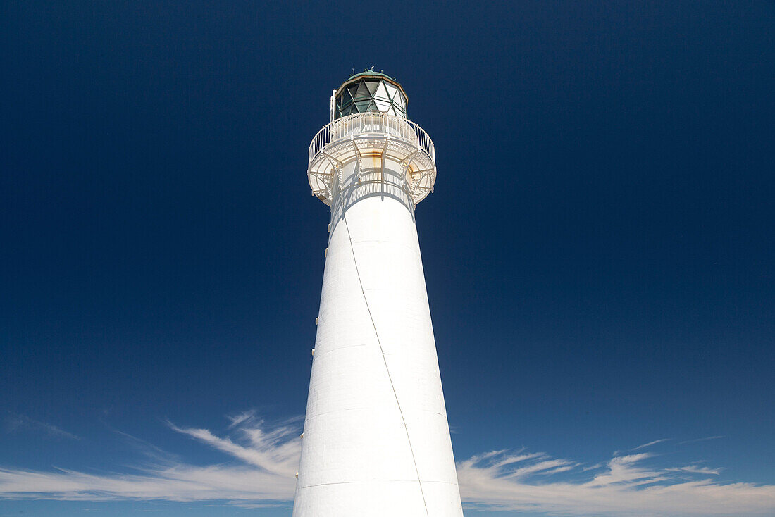 Castle Point white Lighthouse, Wellington Region, North Island, New Zealand