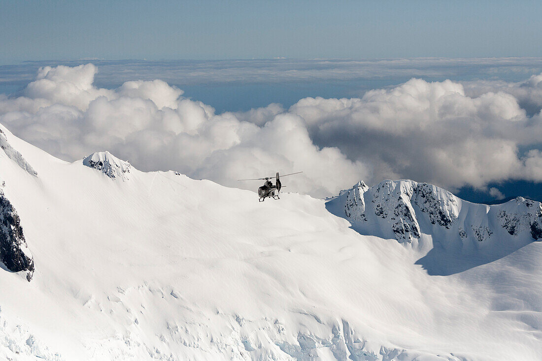 Hubschrauber Flug über Southern Alps,Südinsel,Neuseeland