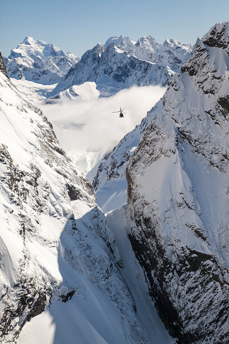 Hubschrauber Flug über Southern Alps,Südinsel,Neuseeland