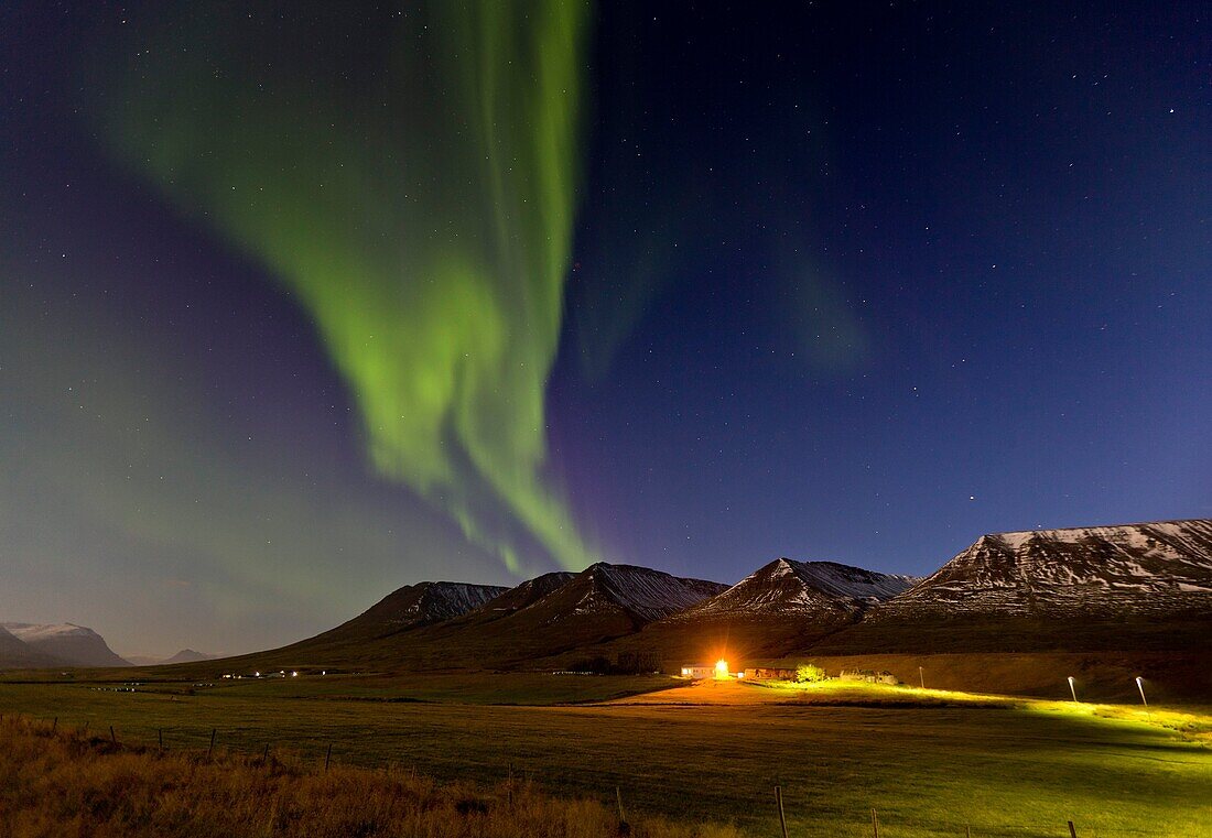 Aurora borealis or Northern Lights, Northern Iceland